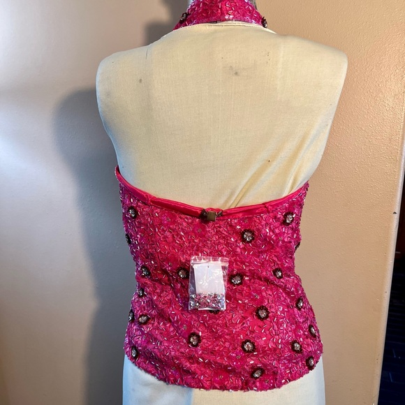 Sequined pink halter top - Picture 8 of 11